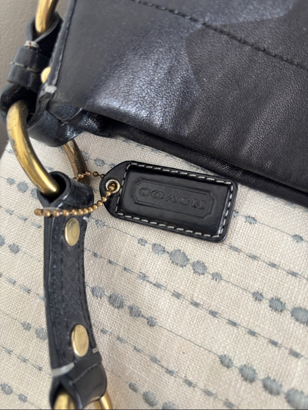 Coach Carly Hobo Black Leather Shoulder Bag Purse 10615 - Picture 10 of 11